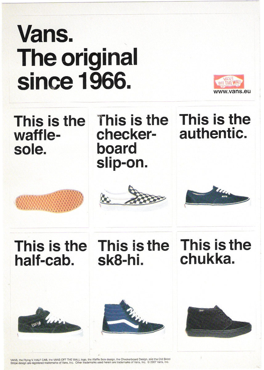 Vans Skateboard Sticker Sheet HATCH